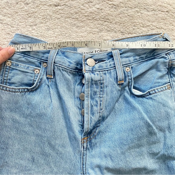 DENIM FORUM Light Wash Maya Mid Rise Wide Leg Jeans - Picture 7 of 12